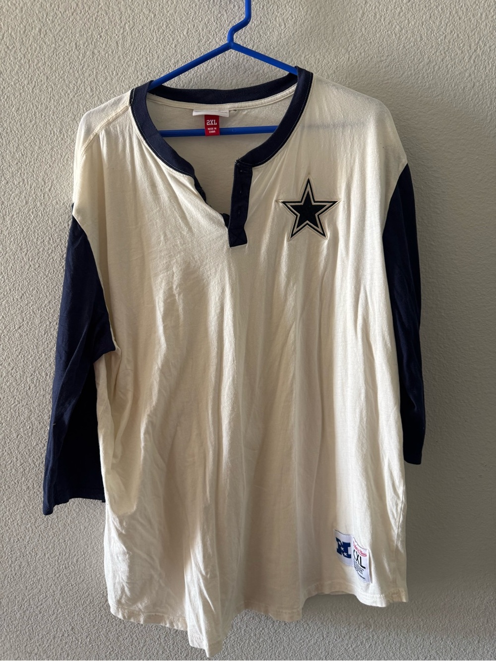 Mitchell & Ness Dallas Cowboys Henley T-Shirt 2XL
